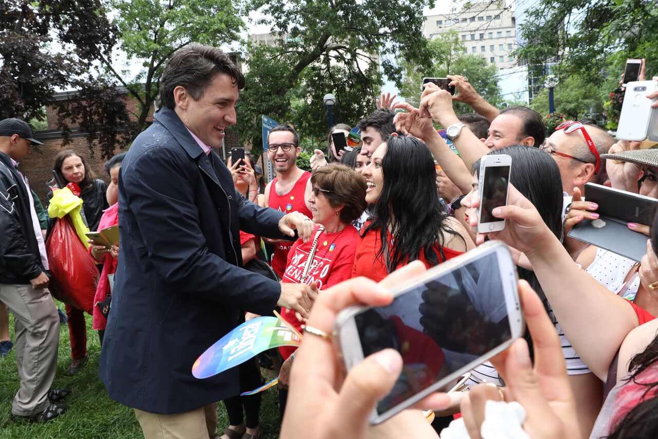 Meeting and Greeting Mr. Justin Trudeau The Prime Minister of Canada, Toronto Community